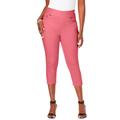 Plus Size Women's Comfort Waist Stretch Denim Capris by Jessica London in Tea Rose (Size 18) Pull On Jeans Stretch Denim Jeggings