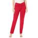 Plus Size Women's Classic Cotton Denim Straight-Leg Jean by Jessica London in Vivid Red (Size 20) 100% Cotton