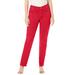 Plus Size Women's Classic Cotton Denim Straight-Leg Jean by Jessica London in Vivid Red (Size 18) 100% Cotton