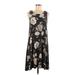 Old Navy Casual Dress - Midi: Black Floral Dresses - Women's Size Large