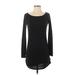 RACHEL Rachel Roy Casual Dress - Sweater Dress: Black Marled Dresses - Women's Size X-Small