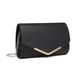 Miss Lulu Clutch Damen Tasche Abendtasche Kettentasche Schultertaschen Party Handtasche Crossbody für Hochzeit Party Freizeit Date klein Umhängetasche (Schwarz)