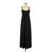 Elle Casual Dress - A-Line Scoop Neck Sleeveless: Black Solid Dresses - Women's Size Small