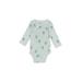 Just One You Made by Carter's Long Sleeve Onesie: Green Bottoms - Size 6 Month