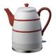 Electric Kettle Ceramic Snowflake glaze red line Removable Base Boil Dry Protection 1.2L 1200W White interesting