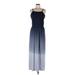 Tommy Hilfiger Casual Dress - Maxi: Blue Ombre Dresses - Women's Size Medium