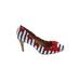 Gianni Bini Heels: Slip-on Stilleto Cocktail Party Red Print Shoes - Women's Size 9 - Peep Toe