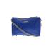 Rebecca Minkoff Leather Crossbody Bag: Pebbled Blue Solid Bags