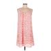 Collective Concepts Cocktail Dress - A-Line Scoop Neck Sleeveless: Pink Dresses - Women's Size Medium