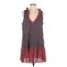 J.Crew Casual Dress - DropWaist V Neck Sleeveless: Red Dresses - Women's Size Medium