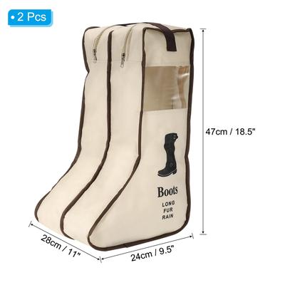 2pcs Boots Storage Bag, Dust Proof Shoe Bags Boots Protector Bag