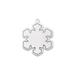 Curata Sterling Silver Rhodium-Plated Blank Christmas Snowflake Ornament