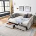 Upholstered Tufted Sofa Bed Daybed with 2 Drawers
