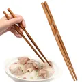 Baguettes longues en bois lavables pour sushi ustensiles ménagers cuillère chinoise réutilisable