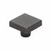 Emtek Rustic Modern Square Cabinet Knob 1-5/8" Metal in Black | 1.25 H x 1.25 W x 1.13 D in | Wayfair 86662FB