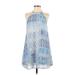 Show Me Your Mumu Casual Dress: Blue Acid Wash Print Dresses - Women's Size Small