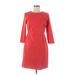 Gap Casual Dress - Sheath High Neck 3/4 sleeves: Red Print Dresses - Women's Size Medium