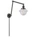 Brayden Studio® Oxford 1 - Light Dimmable Plug-in Swing Arm Glass/Metal in Gray/Brown | 30 H x 8 W x 30 D in | Wayfair