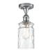 Beachcrest Home™ Binkley 1-Light 4.75" Semi Flush Mount Glass, Crystal in Gray | 13 H x 4.75 W x 4.75 D in | Wayfair