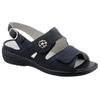Riemchensandale WALDLÄUFER "Kara-Soft", Damen, Gr. 3,5 (36), blau (dunkelblau), Nubukleder, Textil, feminin, Schuhe, Sommerschuh, Sandalette, Keilabsatz, mit Klettverschlüsse, K-Weite