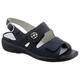 Riemchensandale WALDLÄUFER "Kara-Soft" Gr. 6 (39), blau (dunkelblau) Damen Schuhe Flats