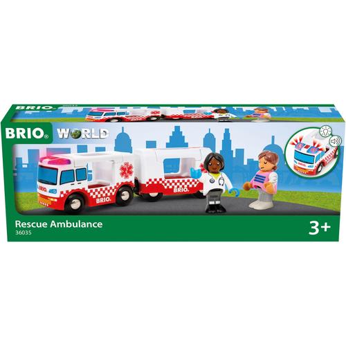 Spielzeug-Auto BRIO ""BRIO Rettungswagen"" Spielzeugfahrzeuge bunt Kinder mit Licht- & Soundeffekt