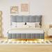 Everly Quinn Berseris Platform Bed Upholstered/Velvet, Metal in Gray | 47.2 H x 62.6 W x 85 D in | Wayfair 6E7BCB2FE0214D99B2F51D4C0C28E49C