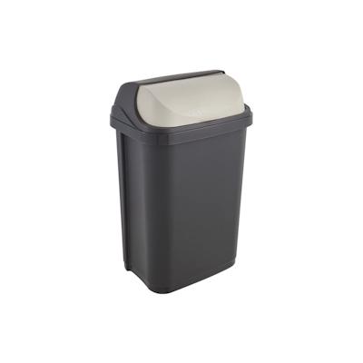 KEEEPER 25L Mülleimer mit Schiebedeckel in der grauen Rasmus-Kollektion Image