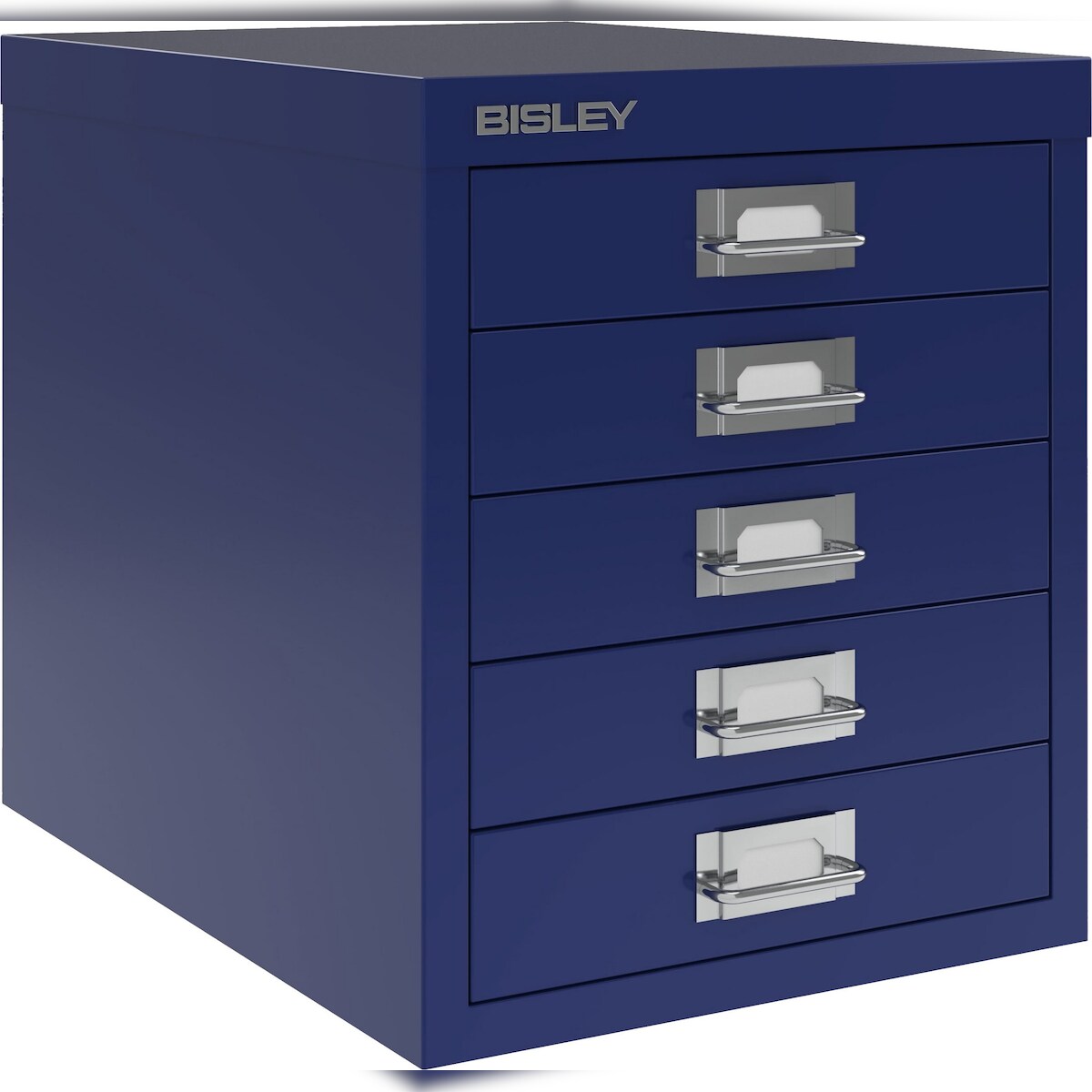 BISLEY Schubladenschrank aus Metall für DIN A4 in oxfordblau Schrank mit 5 Schubladen Büroschrank Werkzeugschrank - B-L125-639 Image