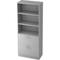 bümö office Aktenschrank mit Hängeregister-Schubladen abschließbar, Büroschrank Holz, 80cm breit in grau - Hängeregistratur für Hängeordner, Büro