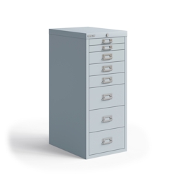 BISLEY Multidrawer Schubladenschrank aus Metall abschließbar in lichtgrau Schrank für Büro Werkstatt und Zuhause Stahlschrank Image