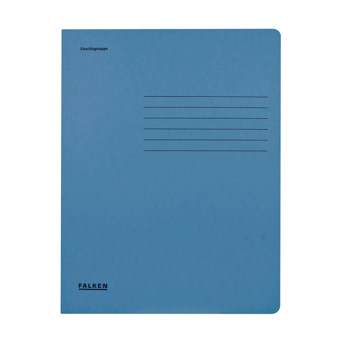 Falken 80001316 Einschlagmappe für DIN A4, 320g/m2 Manila-RC-Karton, mit 3 Klappen - Blau Image