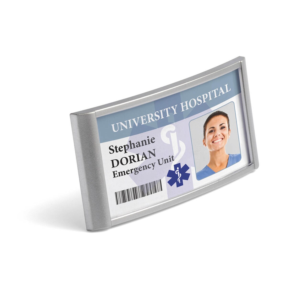 Durable Namensschild A6 mit Textilband DUO, transparent/schwarz, 105 x 148 mm, 10 Stück Image