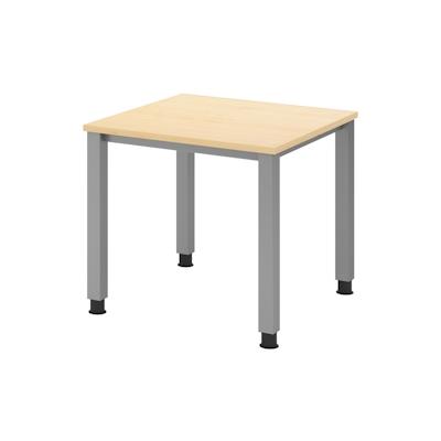 bümö manuell höhenverstellbarer Schreibtisch 80x80 cm in Ahorn - PC Tisch höhenverstellbar & klein, höhenverstellbarer Tisch Büro, kleiner Image