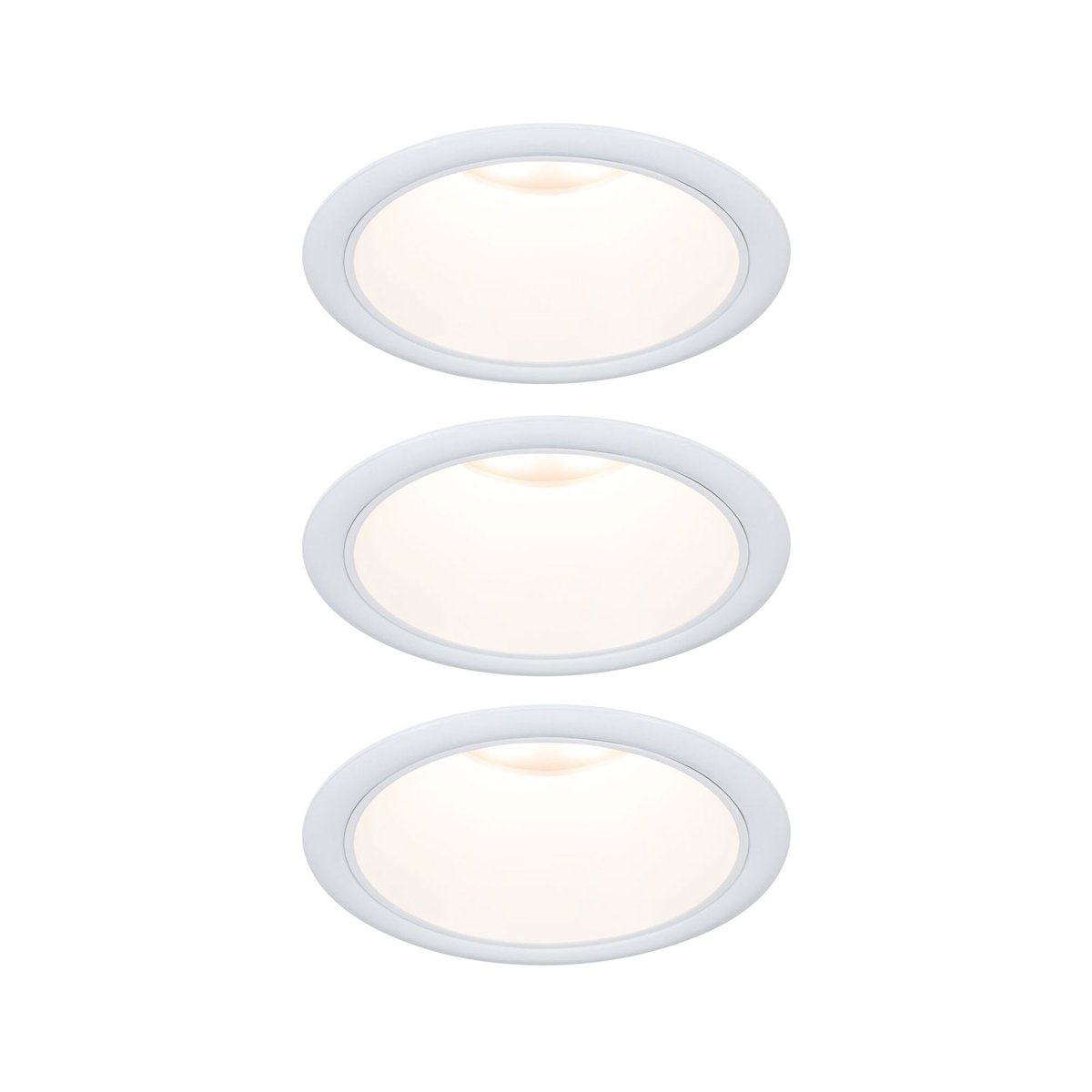 Paulmann LED Einbauleuchte 3-Step-Dim Cole Coin Basisset IP44 rund 88mm Coin 3x6W 3x470lm 230V dimmbar 2700K Weiß matt 94870 Image