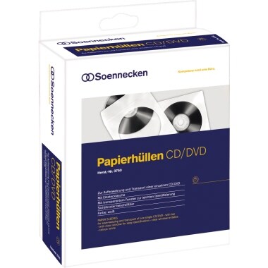 Soennecken CD/DVD Hülle 03750 mF Papier weiß 100 St./Pack. Image