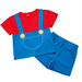 Toddler Girls and Boys Mari Brothers Skirt Costume Super Bros T-Shirt Summer Outfit Set