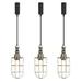 Kiven H-Type Track Lighting 3-Light Industrial Halo Track Pendant Light Steampunk Style Track Light Pedant Adjustable Length for Bedroom Kitchen Island Shop Home Copper Finish