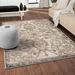 Oriental Floral Beige 5X7 Area Rug Non-Shedding Distressed Style Carpet