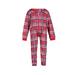 Whole Family Christmas New Year Solid Color Plaid Printed Cotton Home Furnishing Pjama Set (baby)
