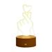 Decor up to 50% off Clearance! Uhuya Valentines Day Gift Led Usb Display Lamp Acrylic Night LED Lamp Gold