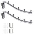 Wall Hangers for Clothes EC36 Stainless Steel Clothing Rack 2 Pack Wall Mount Laundry Hangers Metal Closet Rod Storage with Swing Arm Wardrobe Organizer Coat Hook for Bathroom Bedroom Kitchen