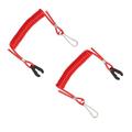 2 Safety Ropes for PWC Jet Ski Wave Runners Stop Killing TPU + PVC Red Ignition Key Floating Safety Rope Z Durable Film