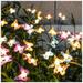 DooYard Solar Garden Lights EC36 Swaying Butterfly Lights Decorative Solar Butterfly Solar Lights Outdoor Butterflies Made of Iron Gift for Mother & Grandma (4 Pack)