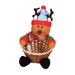 Tarmeek Christmas Decorations Indoor Outdoor Christmas Candy Storage Basket Decorations Santa Claus Storage Basket Candy Basket for Home Decor Xmas Party Decoration