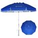 AMMSUN 8FT Large Heavy Duty Beach Umbrella with Sand Anchor UPF50+ Tilt Sun Shelter Blue