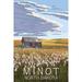 Minot North Dakota Wheat Field and Shack (16x24 Giclee Gallery Art Print Vivid Textured Wall Decor)