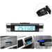 Car LCD Digital Clip Thermometer Clock Digital LED Car Clock Thermometer Vehicle Dashboard Clock Electronic Time Air Conditioning Vent (Blue Backlight)