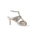 Adrienne Vittadini Heels: Gold Shoes - Women's Size 9 - Open Toe