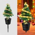 WSBDENLK Outdoor Solar Christmas Tree Light Solar Powered Prelit Small Christmas Tree for Holiday Outside Garden Yard Decor Solar Garden Lights Clearance Led Outdoor Lights